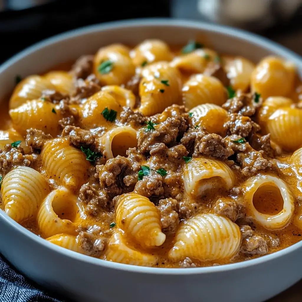 Creamy Beef and Shells: A Delightfully Easy Recipe