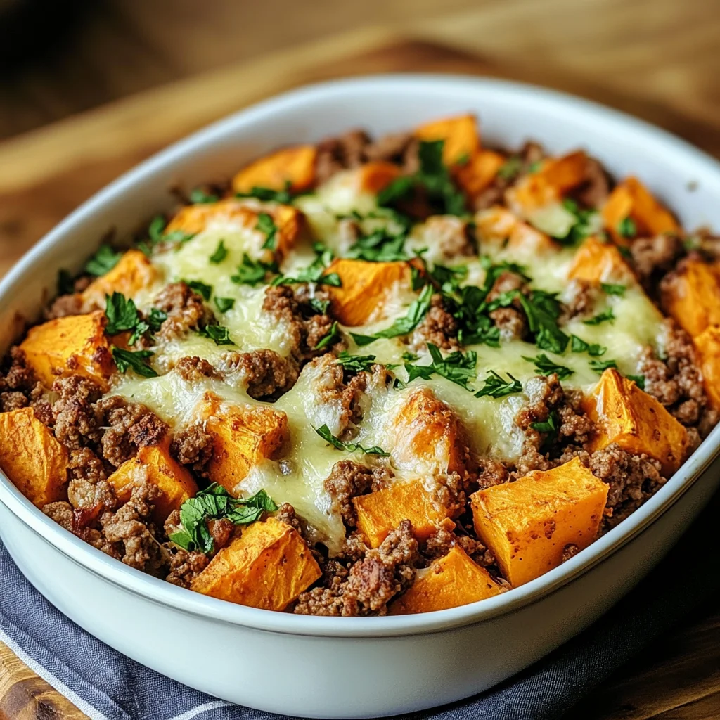 Healthy Ground Turkey and Sweet Potato Bake Recipe That Delights!