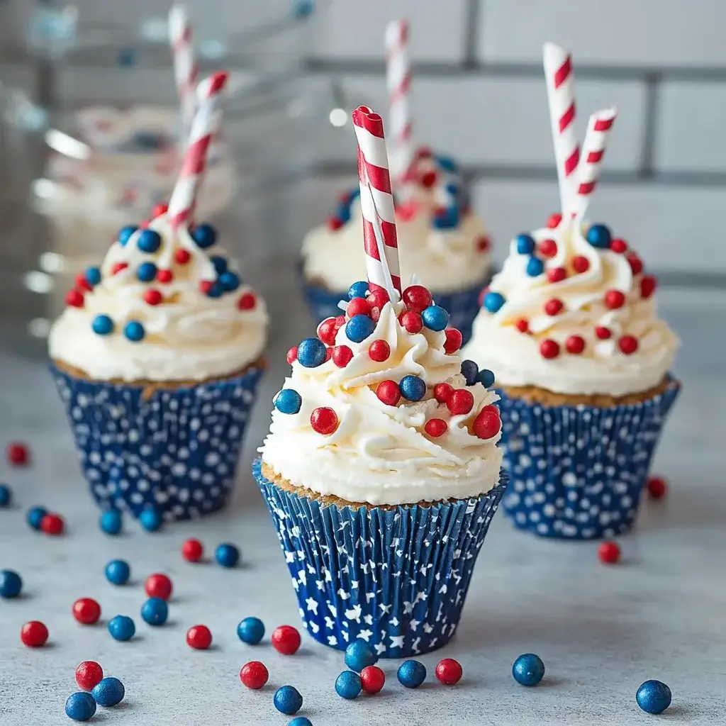 Red, White, and Blue No-Bake Cheesecake Cups Delight!