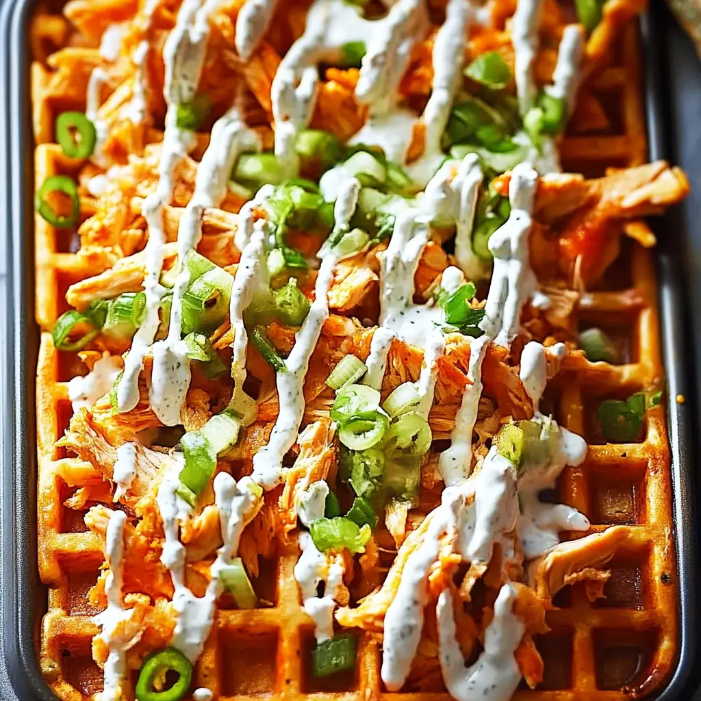 Buffalo Chicken Waffle Fry Nachos: A Tasty Twist Awaits!