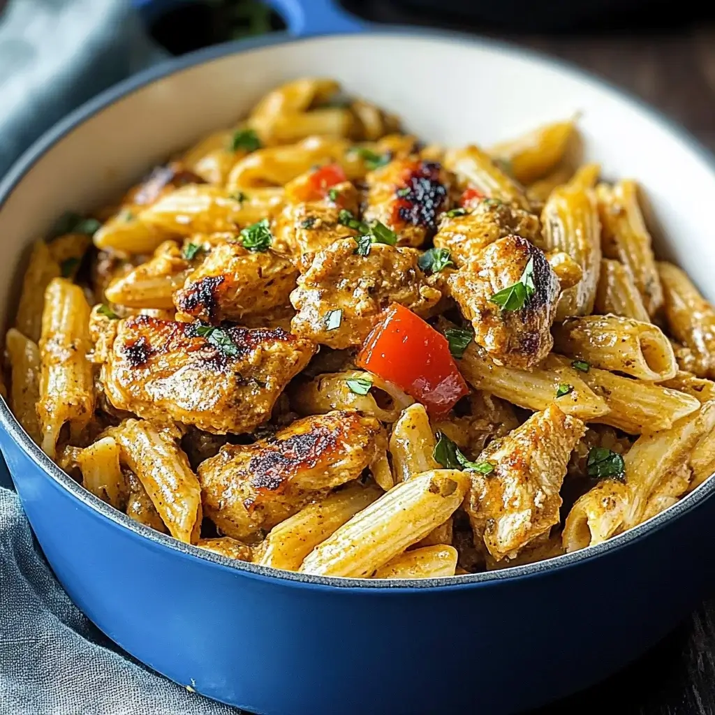 Creamy Caribbean Jerk Chicken Rasta Pasta is Irresistible!