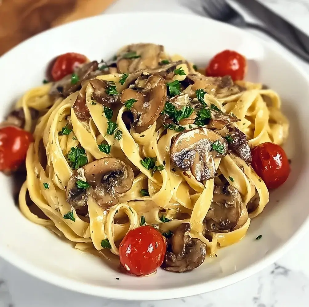 Creamy Cashew Mushroom Fettuccine is a must-try!