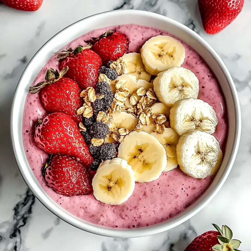 Creamy Strawberry Banana Power Breakfast Bowl Recipe Unveiled!