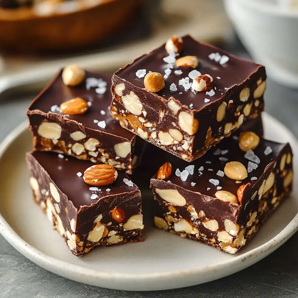 Decadent Dark Chocolate Sea Salt Nutty Bars Recipe Awaits!