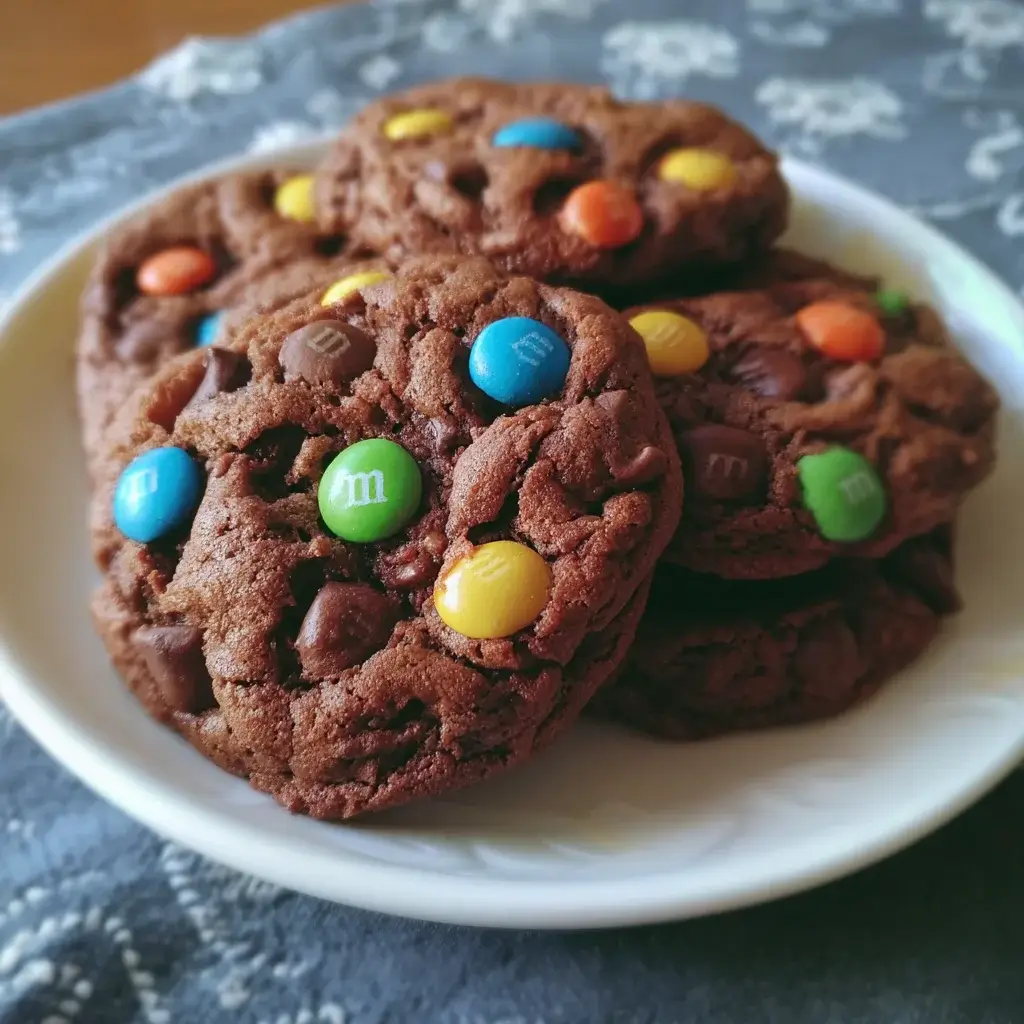 Double Chocolate M&M Delight Cookies will amaze you!