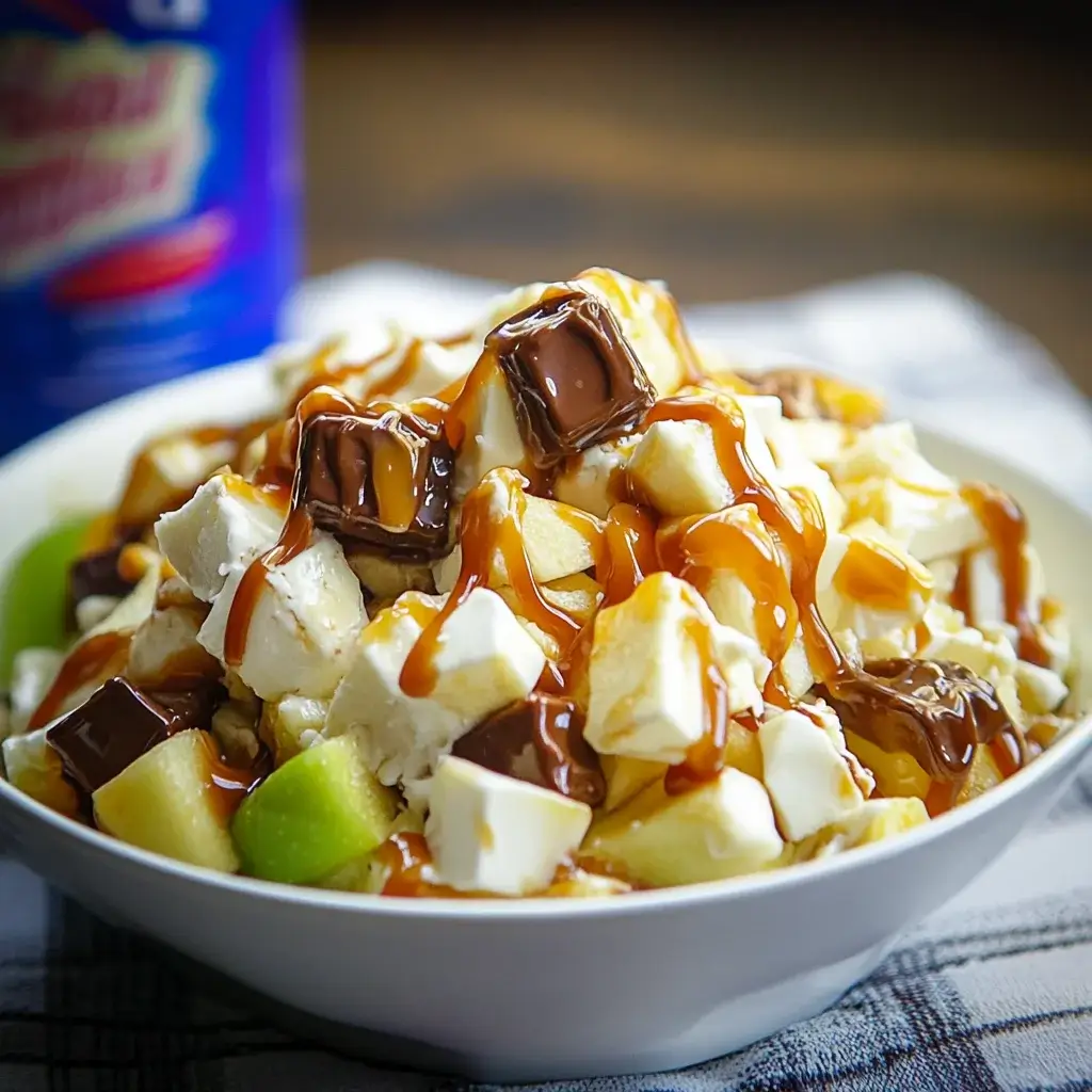 Snickers Caramel Apple Salad: A Sweet and Crunchy Treat!