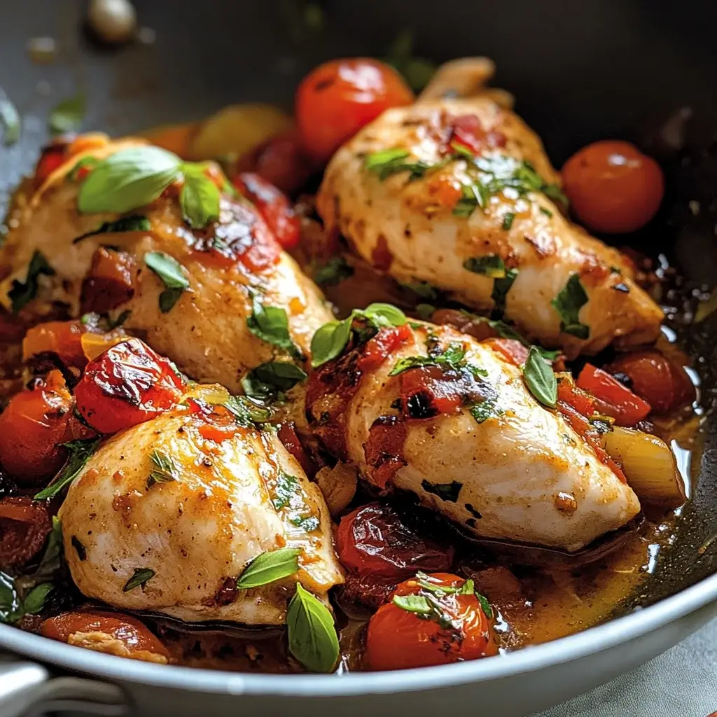 Skillet Chicken with a Sicilian Twist: A Flavorful Delight!