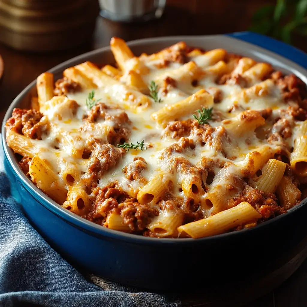Baked Mostaccioli with a Cheesy Twist: Try This Delight!