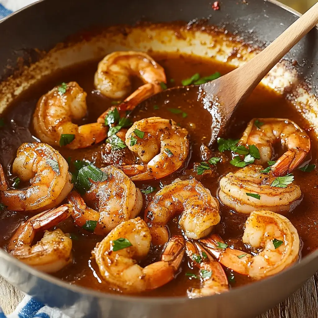 Buttery Cajun Shrimp in Spicy Worcestershire Sauce delights!