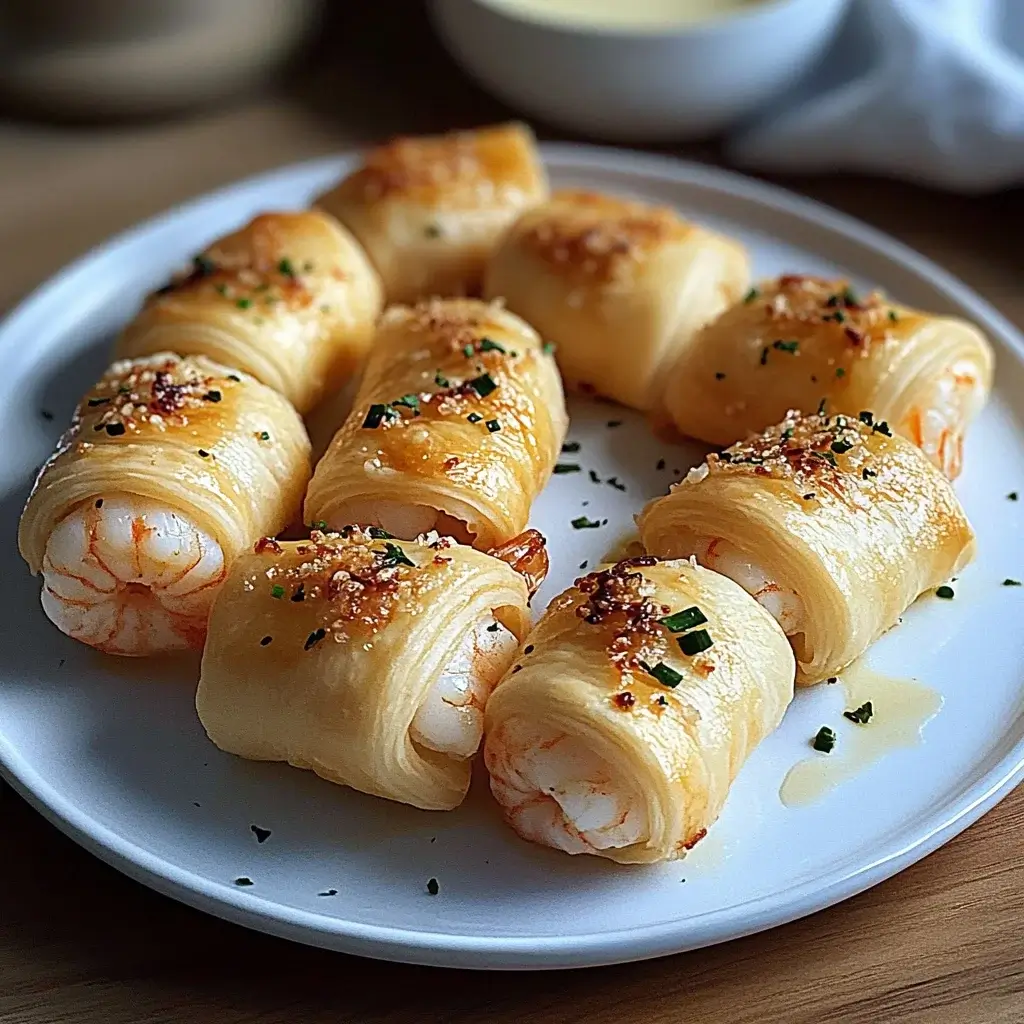 Buttery Garlic Shrimp in Flaky Crescent Dough: A Must-Try!