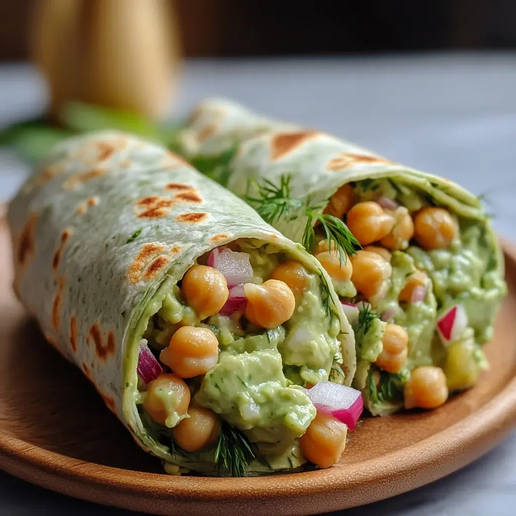 Chickpea Wraps with Creamy Avocado Dill Dressing to Try Today!