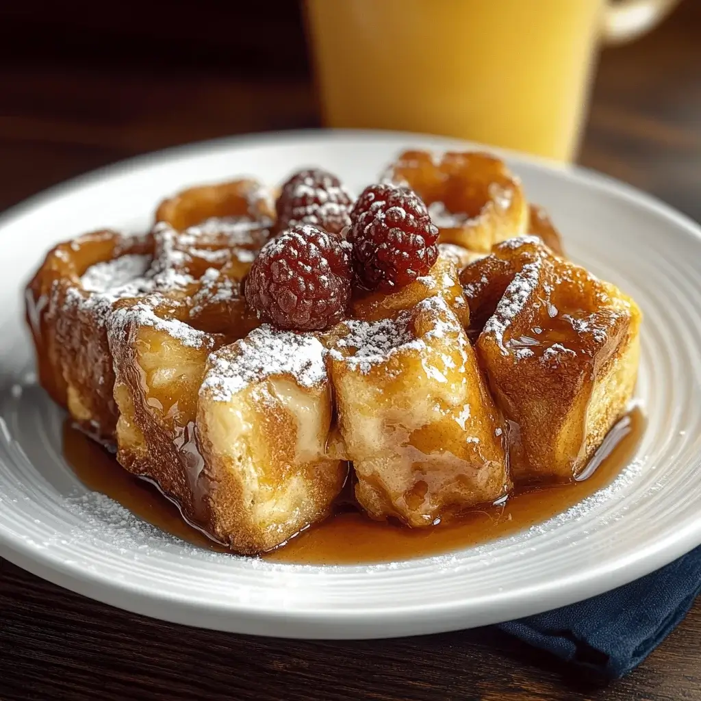 Creamy Cinnamon Slow Cooker French Toast Bake delights all!