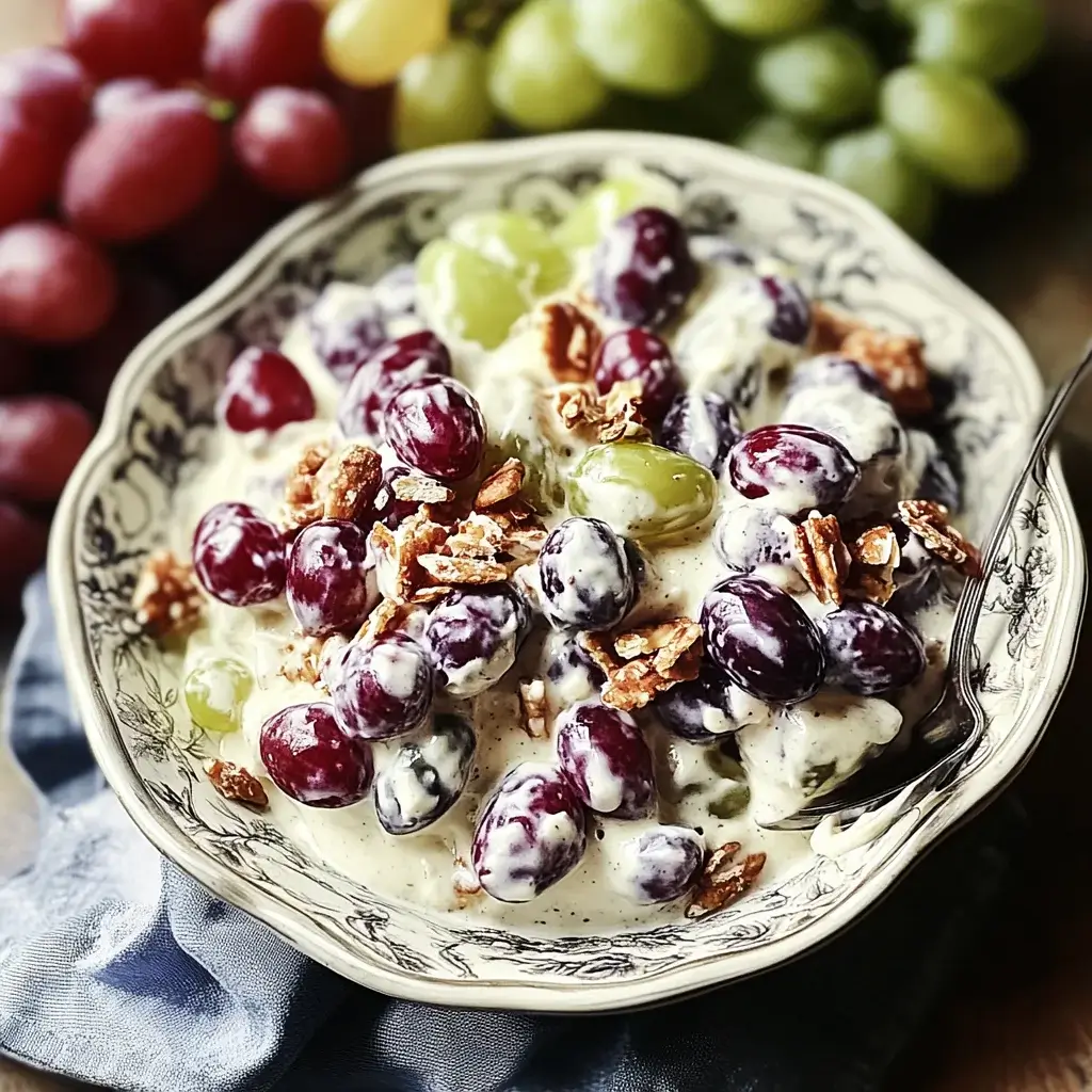 Creamy Crunch Grape Salad Delight: A Refreshing Recipe!