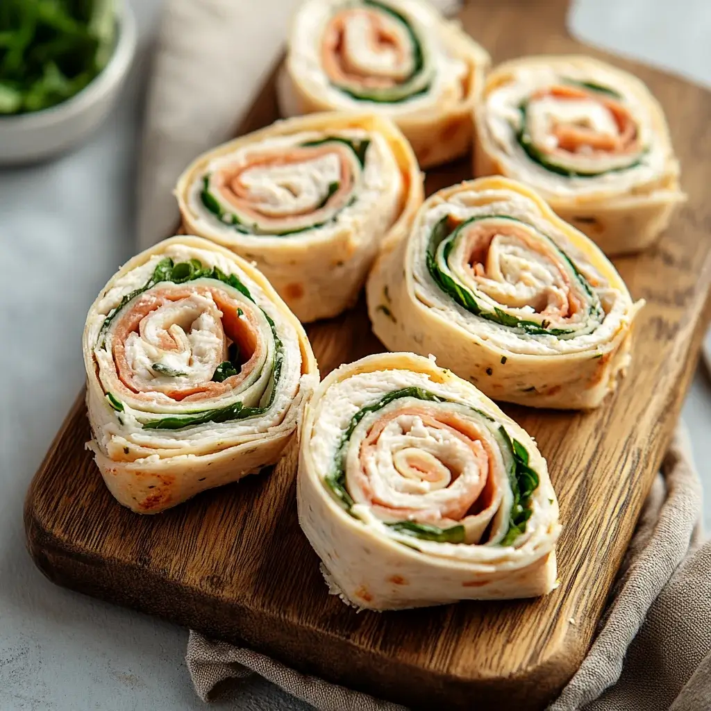 Creamy Turkey and Cheese Pinwheel Roll-Ups: A Quick Delight!