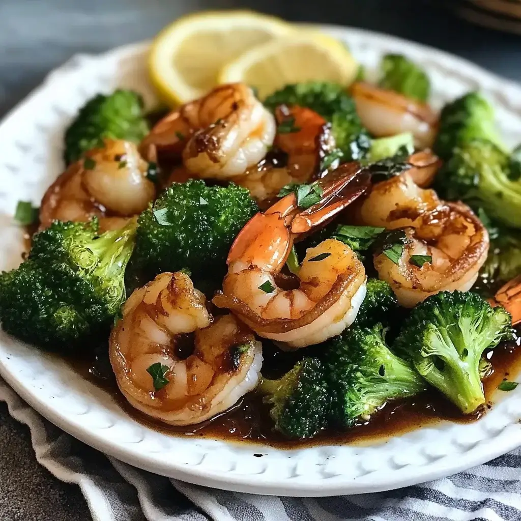 Honey Garlic Butter Shrimp with Crispy Broccoli Recipe!