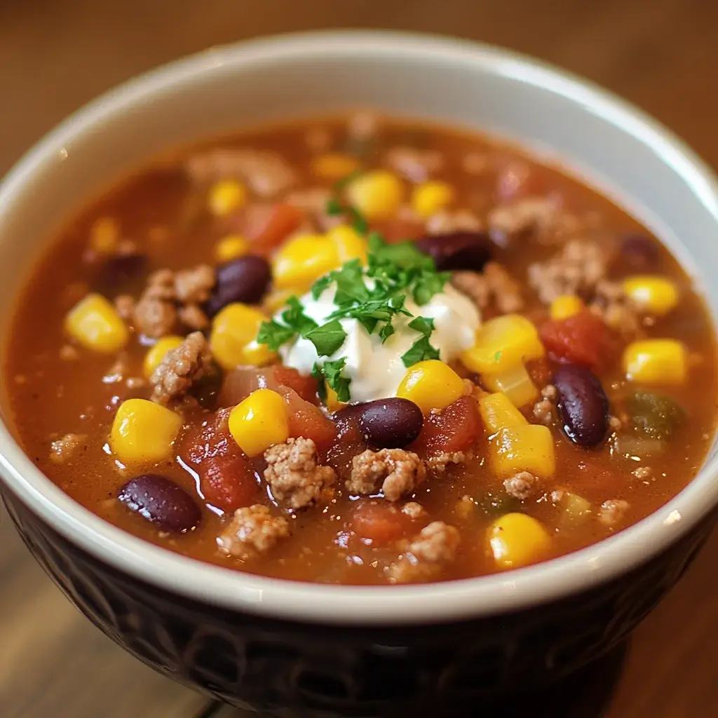 Savory Slow Cooker Taco Soup is a must-try delight!