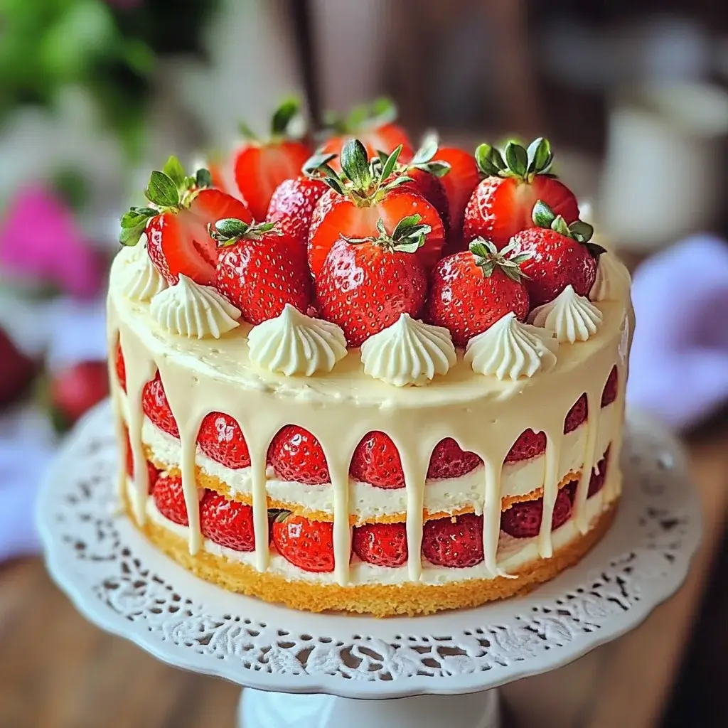 Vanilla Strawberry Dream Cake: A Slice of Heaven!