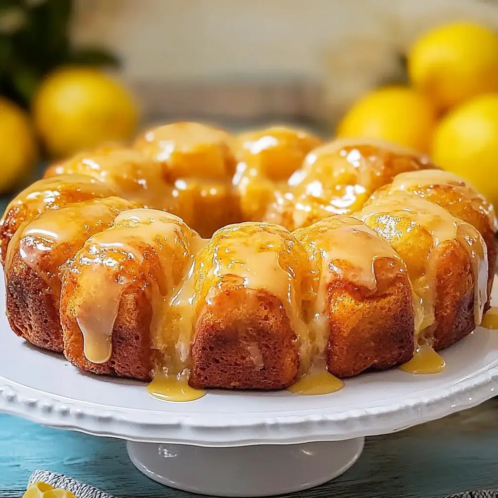 Zesty Lemon Glazed Monkey Bread: A Sweet Delight Awaits!