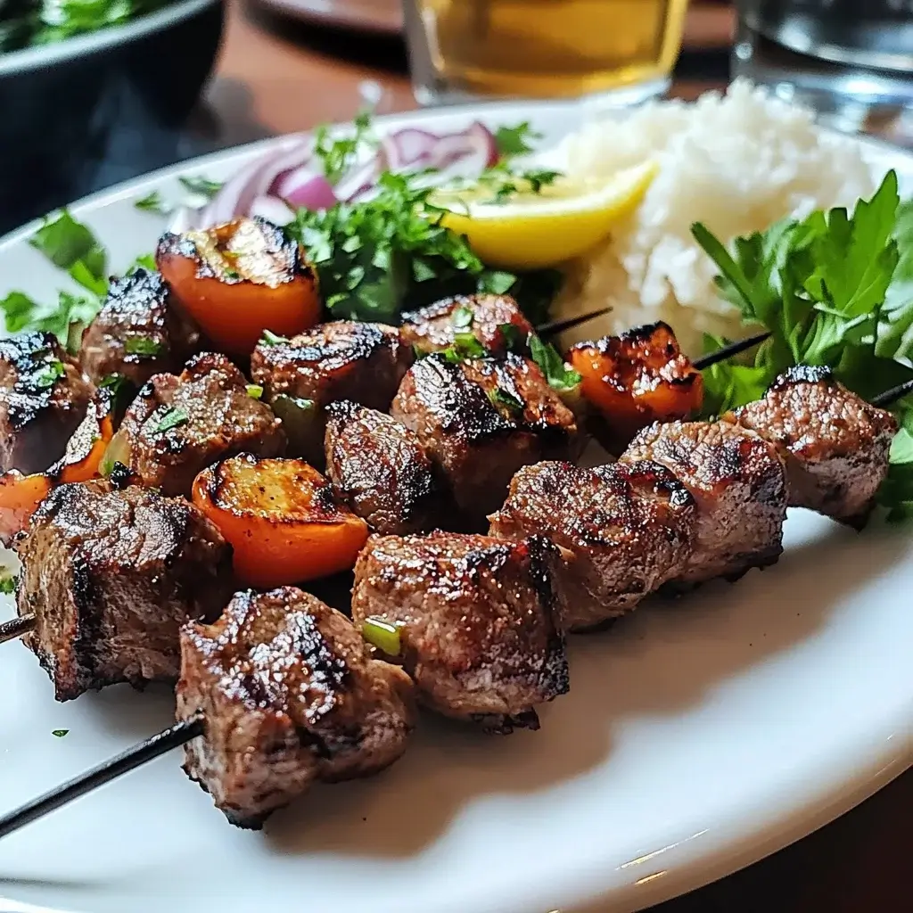 Char-Grilled Greek Lamb Souvlaki Skewers: A Flavorful Delight!