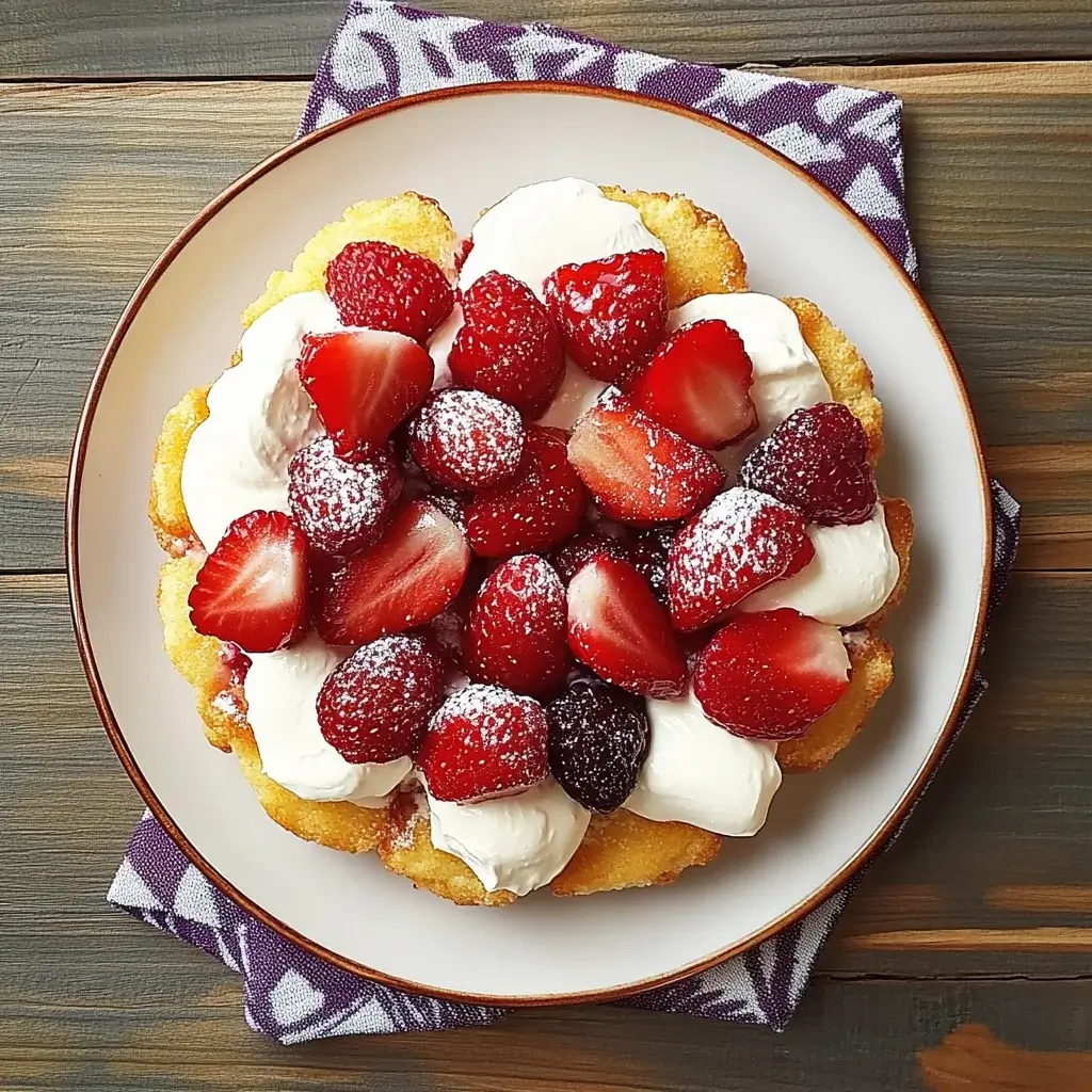 Charred Berry Shortcake Delight with Silky Sweet Cream for You!