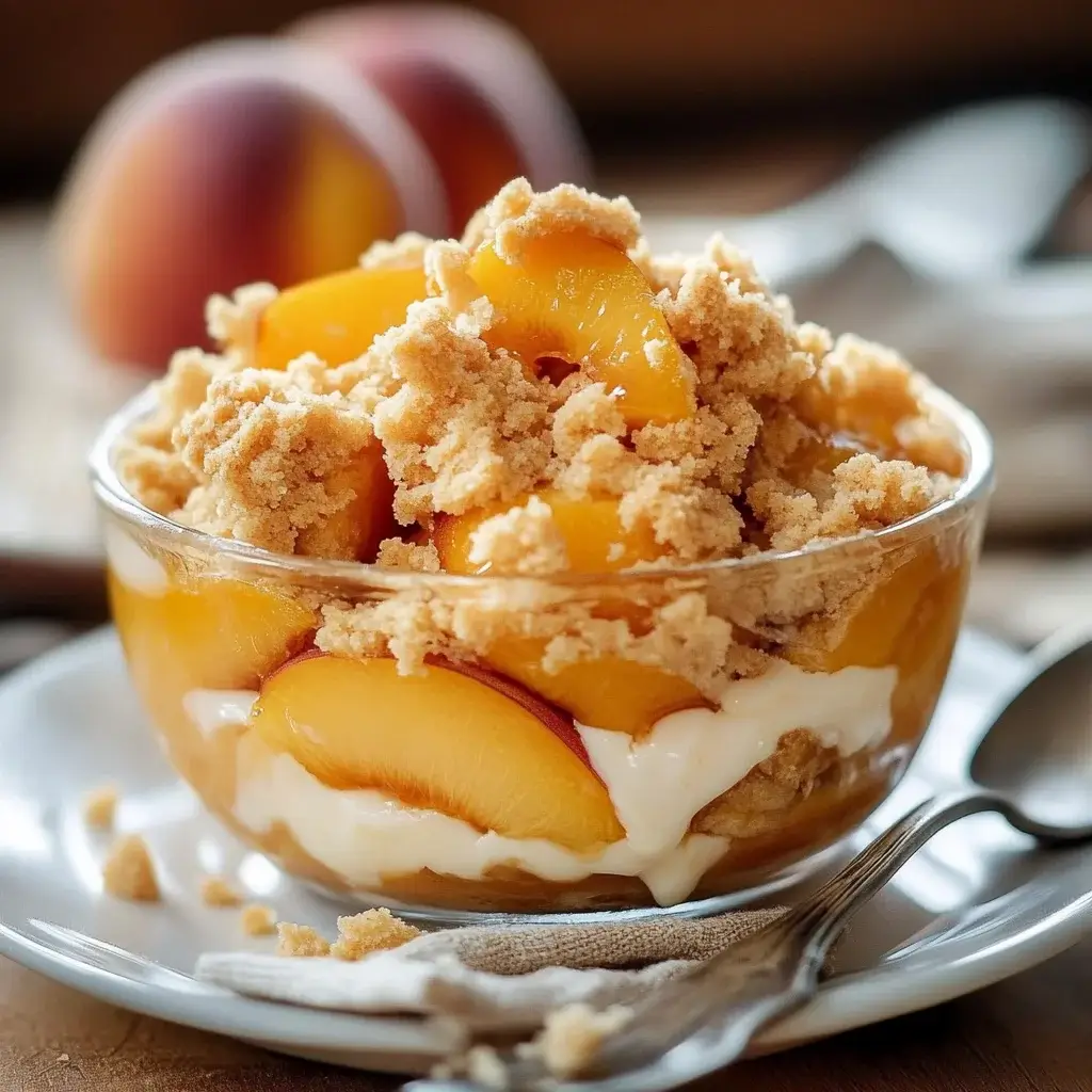Golden Peach Cobbler with Buttermilk Crumble is Bliss!