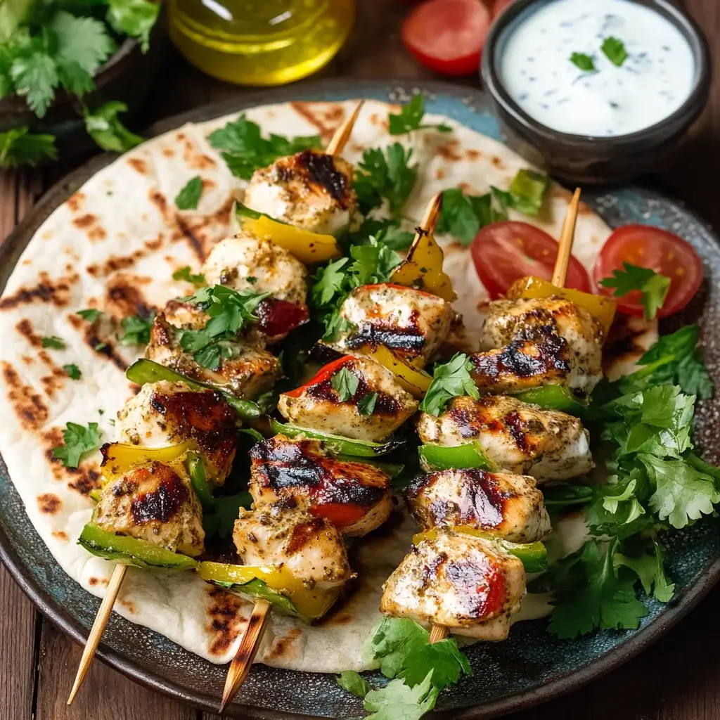 Grilled Mediterranean Chicken Skewers Delight Your Tastebuds!