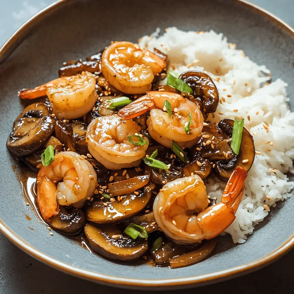 Sizzling Shrimp and Cremini Stir-Fry With Garlic Soy Glaze Awaits You!