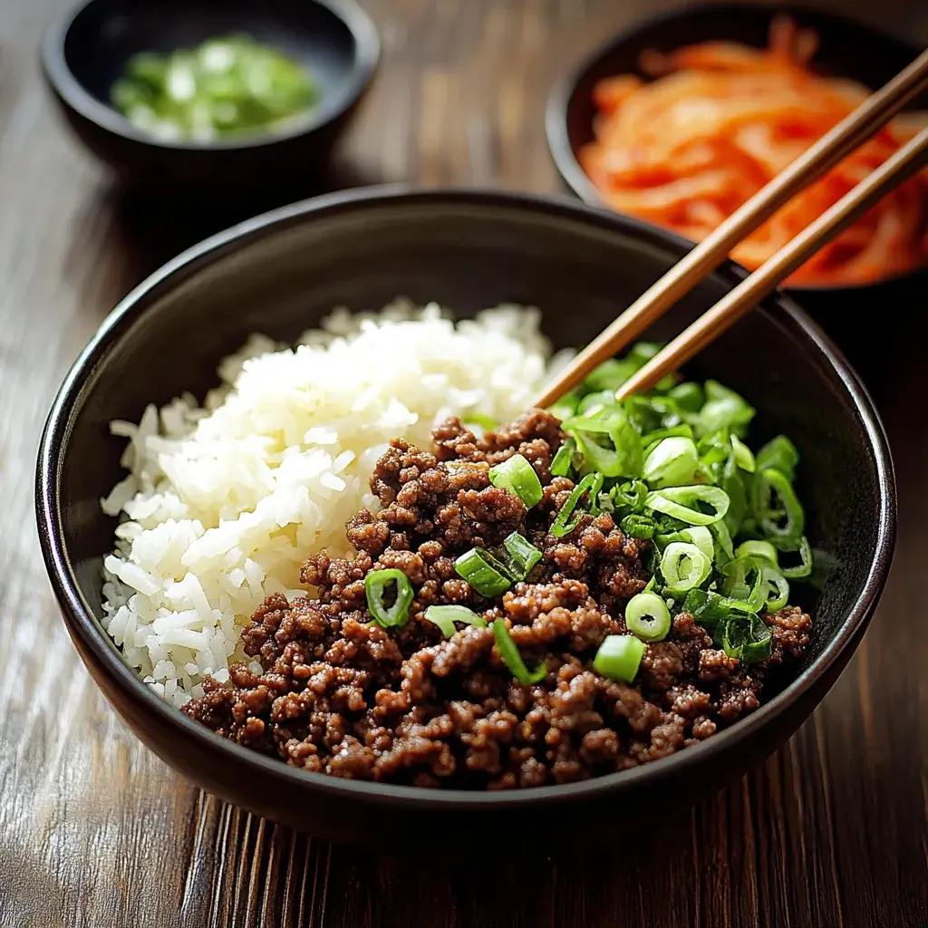 Spicy and Savory Korean Ground Beef with Rice Recipe Awaits!