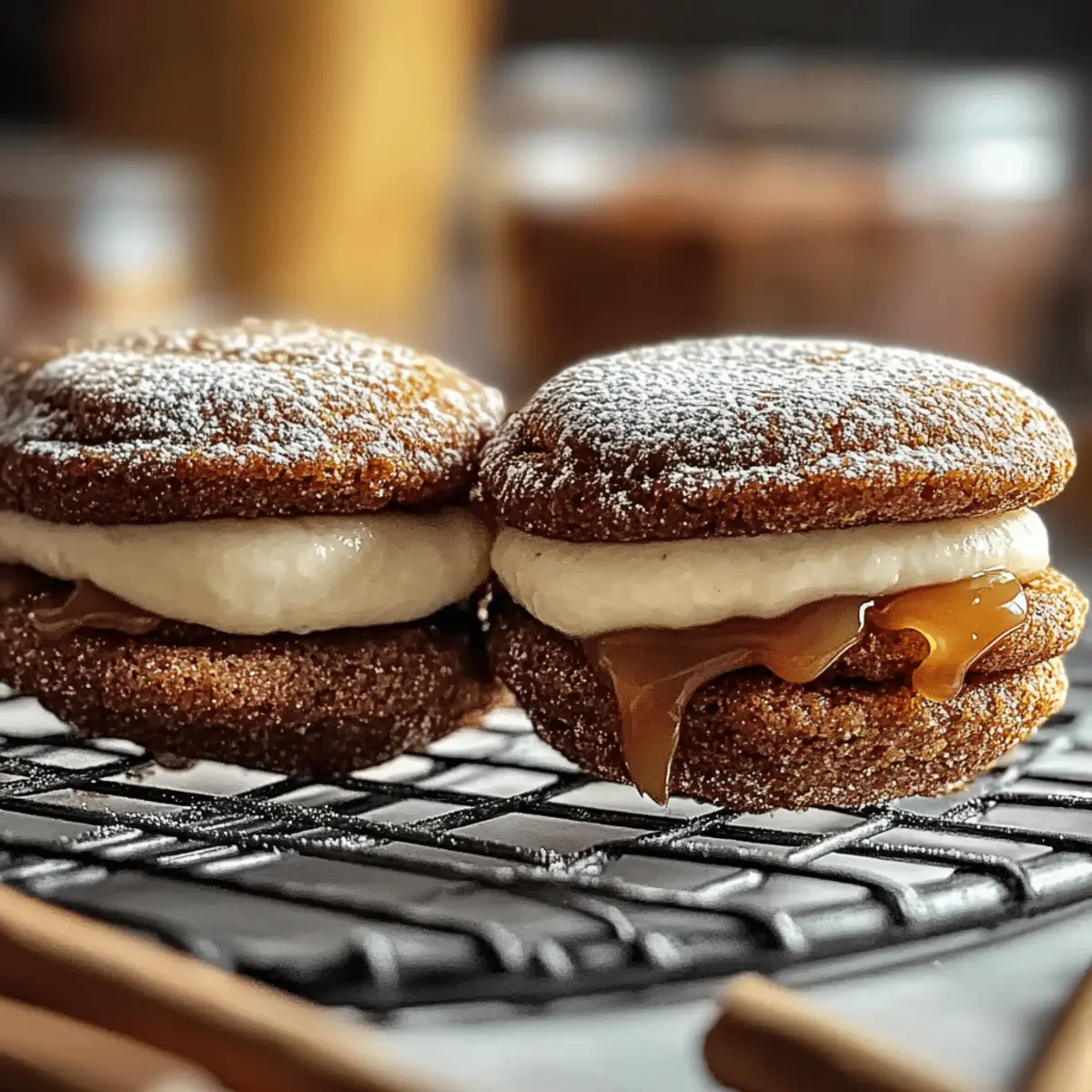 Apple Cider Whoopie Pie Cookies with Caramel