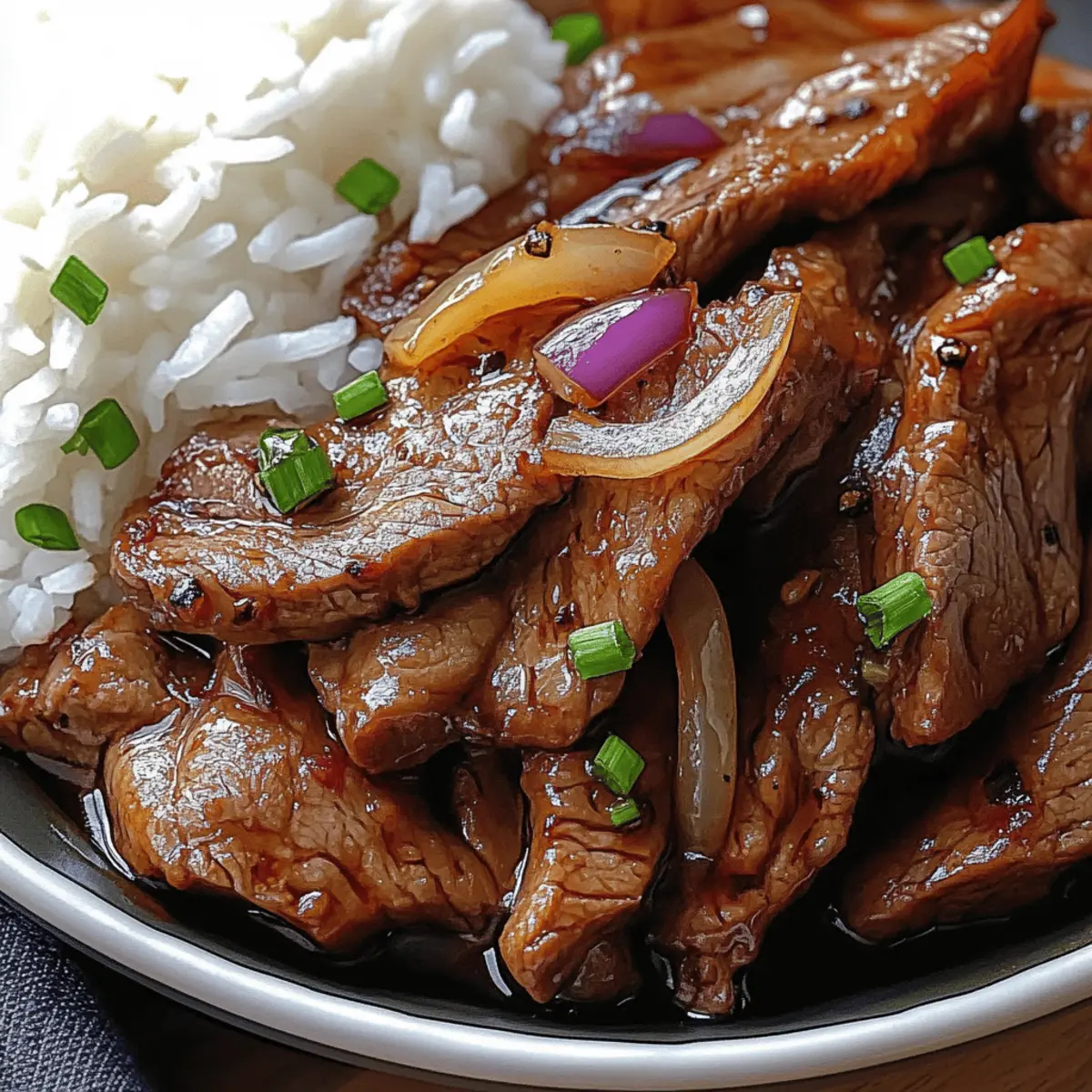 Filipino Beef Steak in Savory Soy Sauce