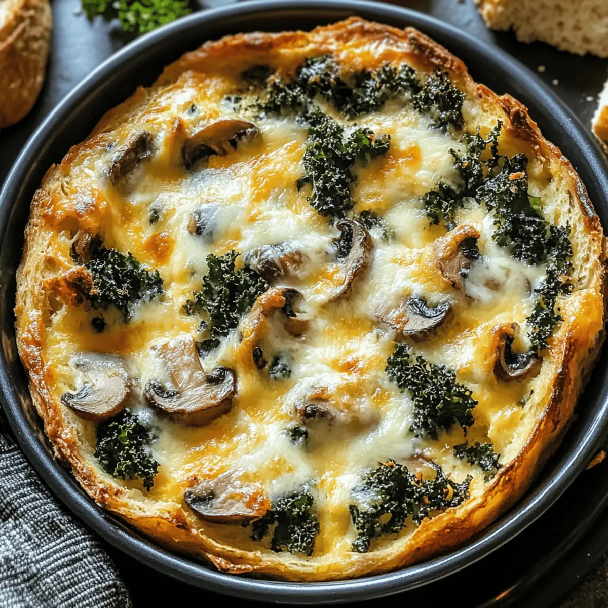 Kale & Mushroom Strata with Cheddar: A Cozy Brunch Delight