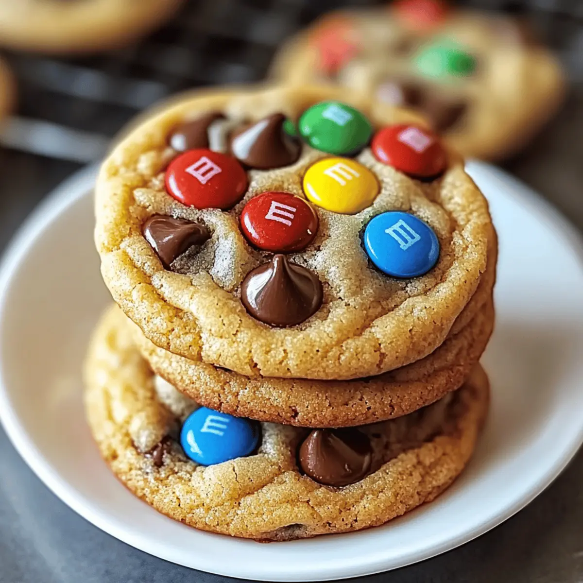 M&Ms Chocolate Chip Cookies