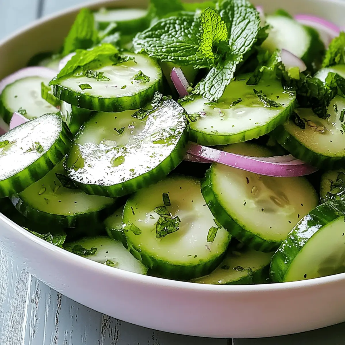 Crisp Cucumber Salad That Dances with Fresh Mint Flavor