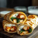 Crispy Air Fryer Chicken & Mozzarella Wraps