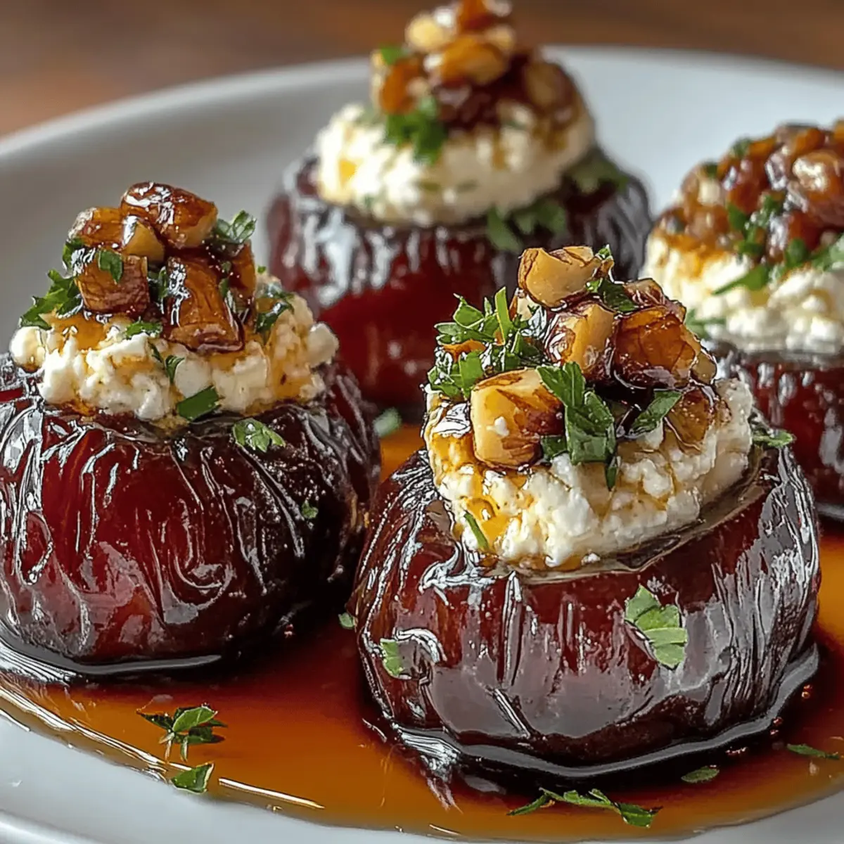 Feta-Parmesan Stuffed Dates with Honey