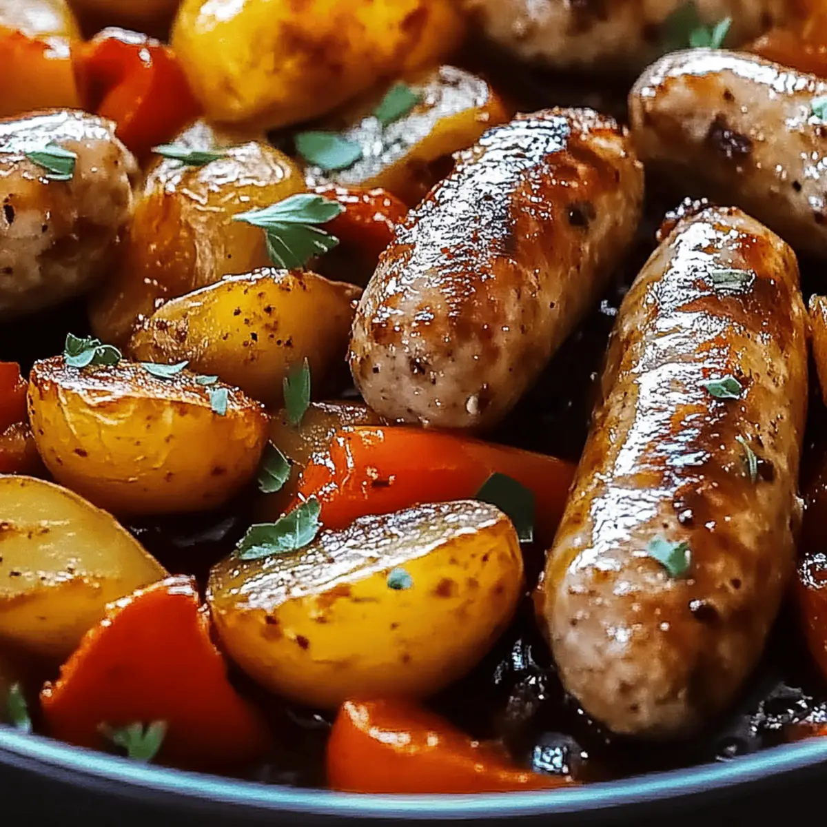 Hearty Chicken Sausage with Roasted Peppers: One-Pan Delight
