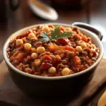 Hearty Ground Beef and Garbanzo Bean Casserole