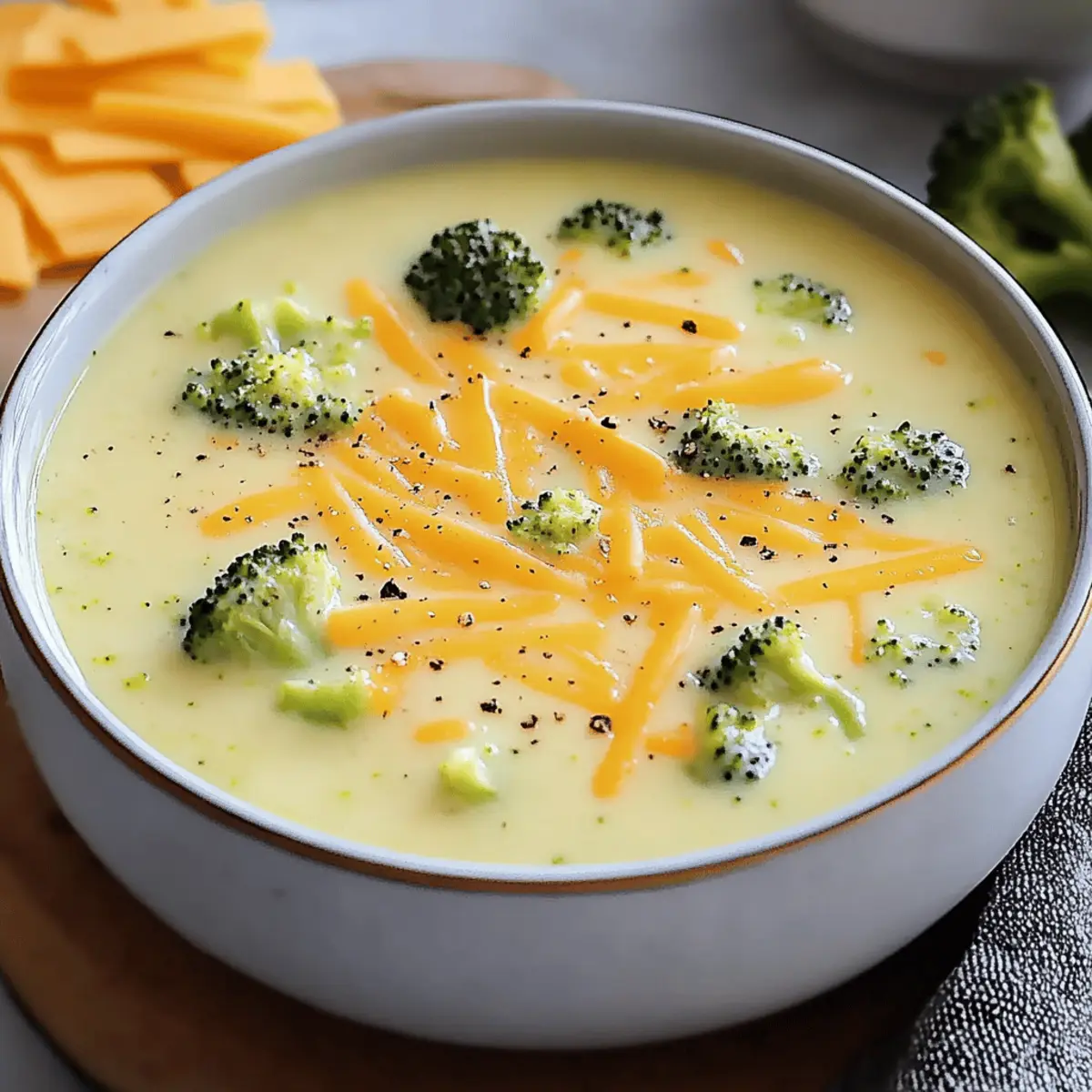 Heavenly Creamy Broccoli Cheese Soup