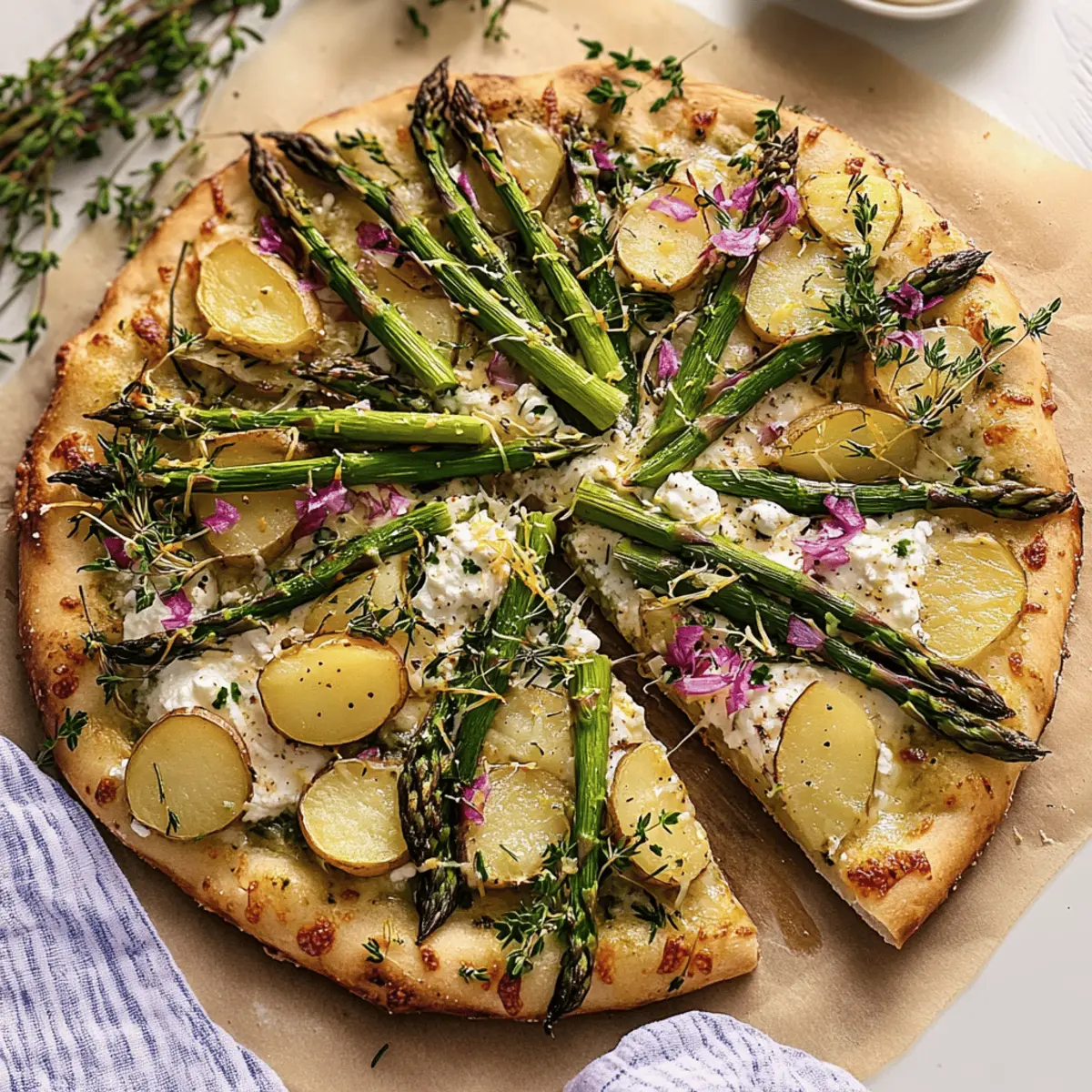 Spring Veggie Pizza with Asparagus