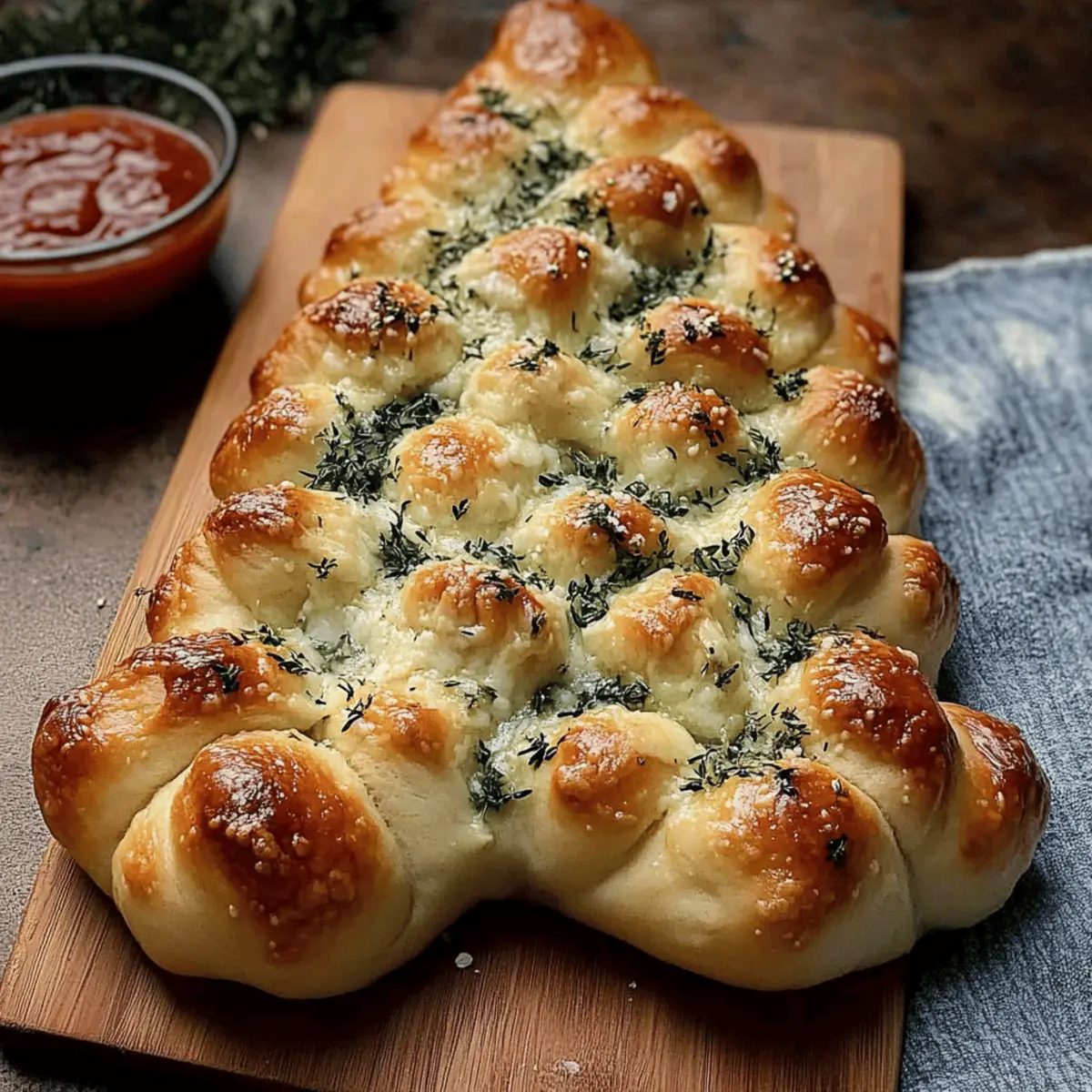 Cheesy Christmas Tree Bread