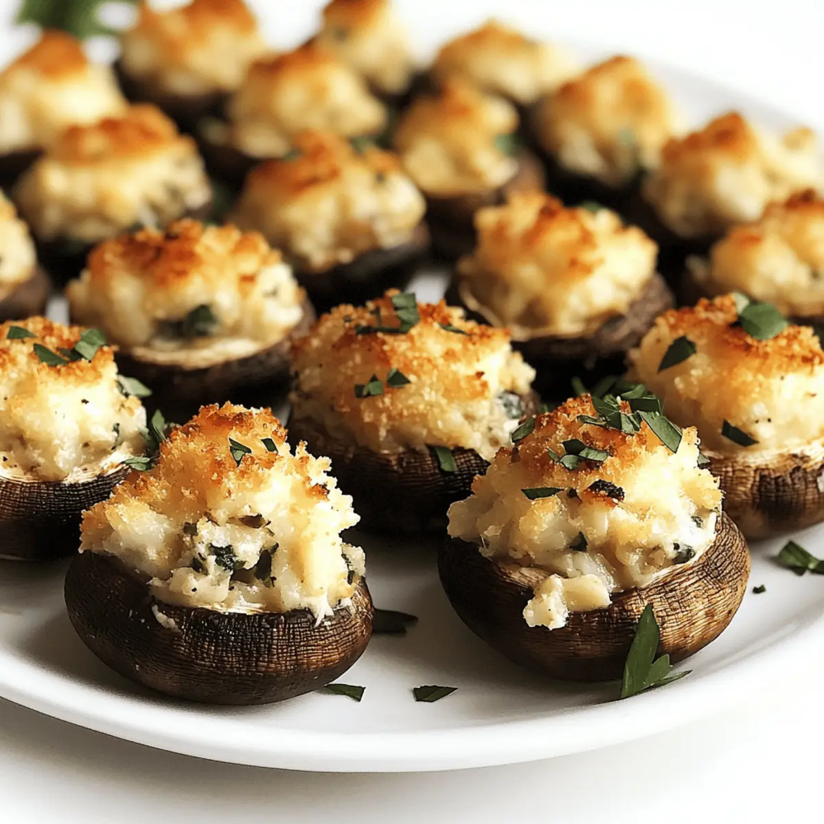 Delicious Stuffed Mushrooms with Crab