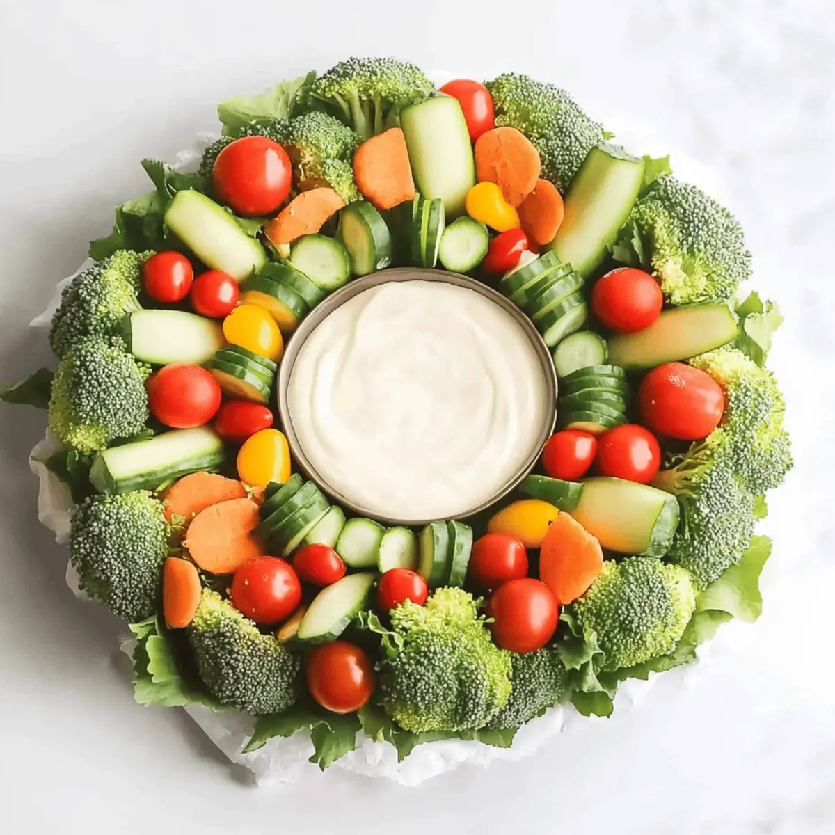 Festive Christmas Veggie Wreath