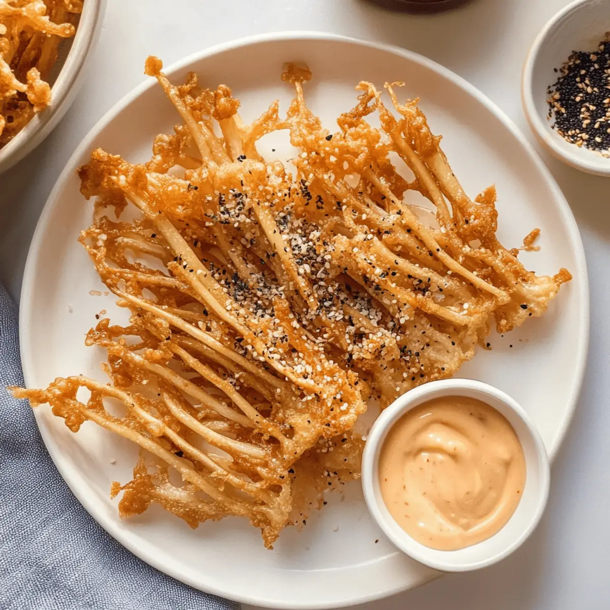 Crispy Fried Enoki Mushrooms: Irresistible 30-Minute Snack