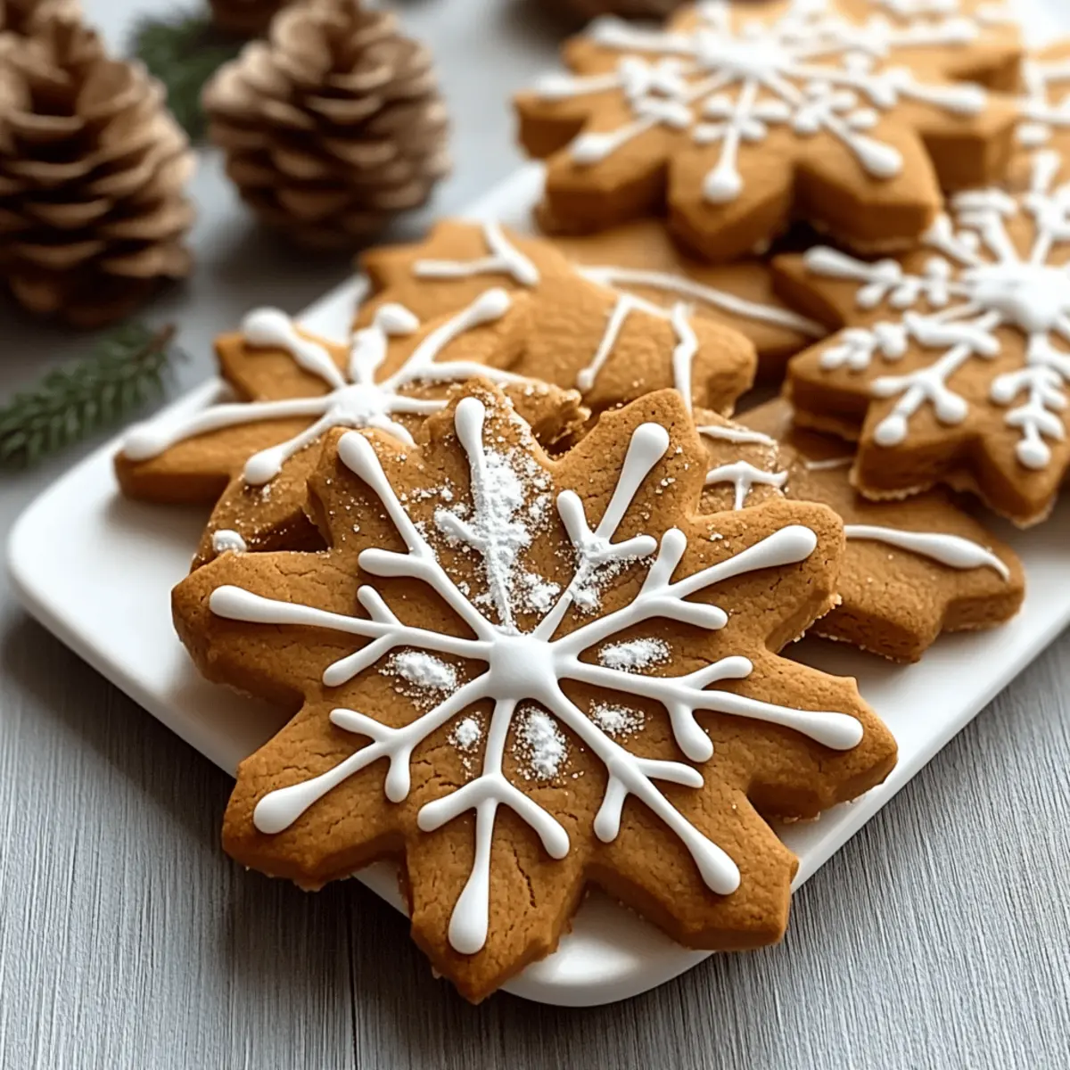 Gingerbread Snowflake Cookies That Melt in Your Mouth
