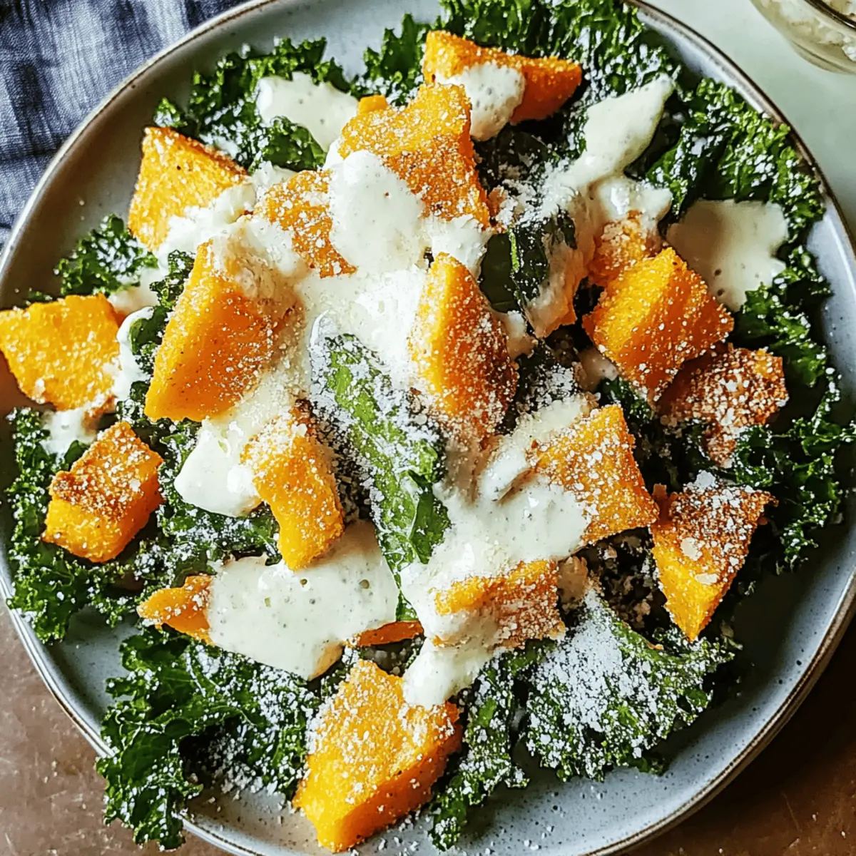Harvest Caesar Salad with Crispy Frico Squash Croutons Bliss