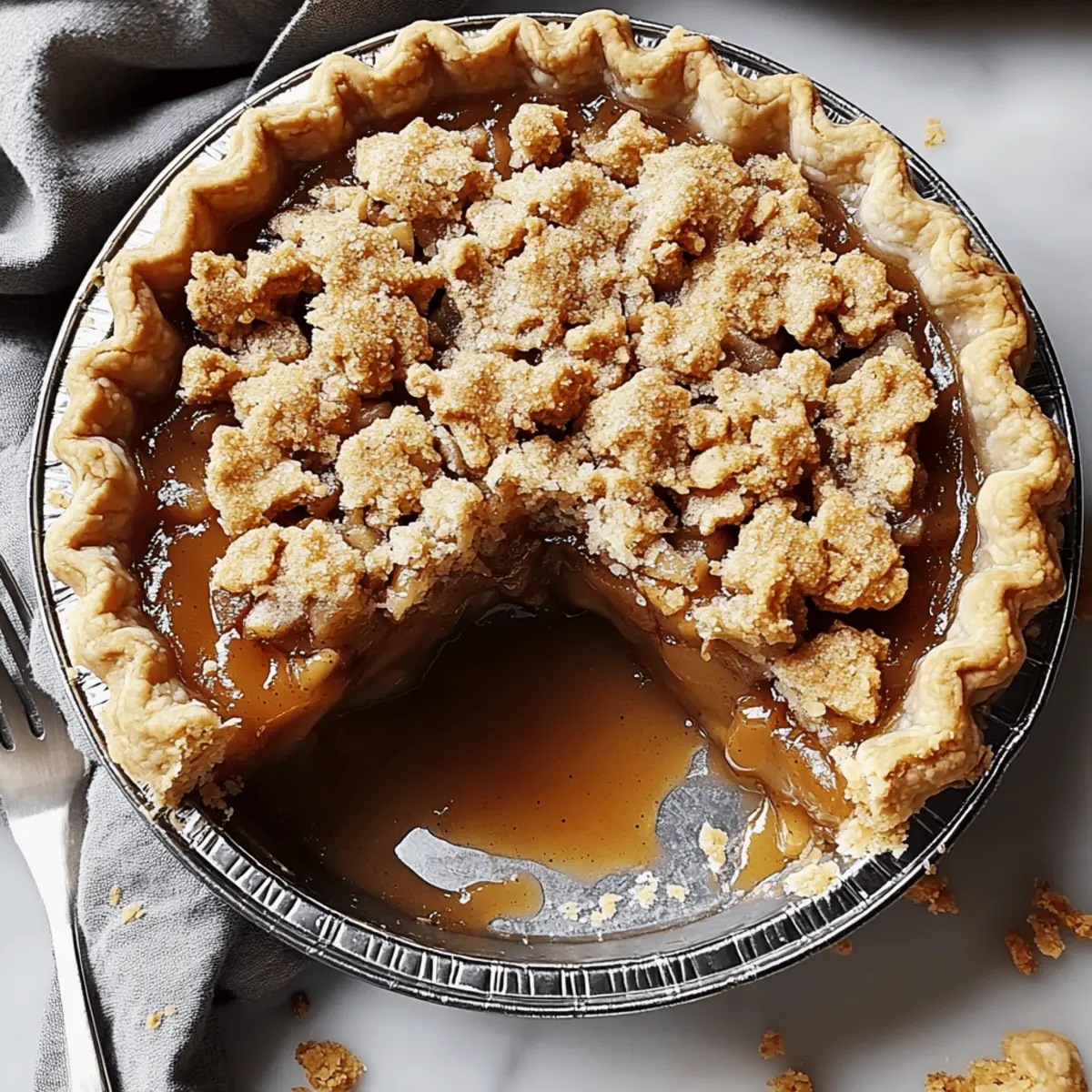 Heavenly Apple Butter Pie with Crunchy Comfort Topping