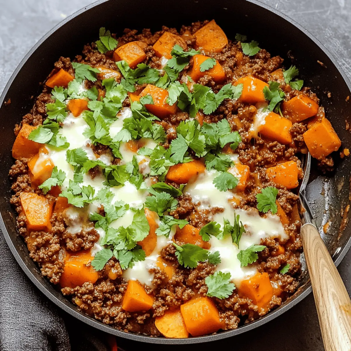 Savory Southwest Ground Beef and Sweet Potato Skillet Bliss