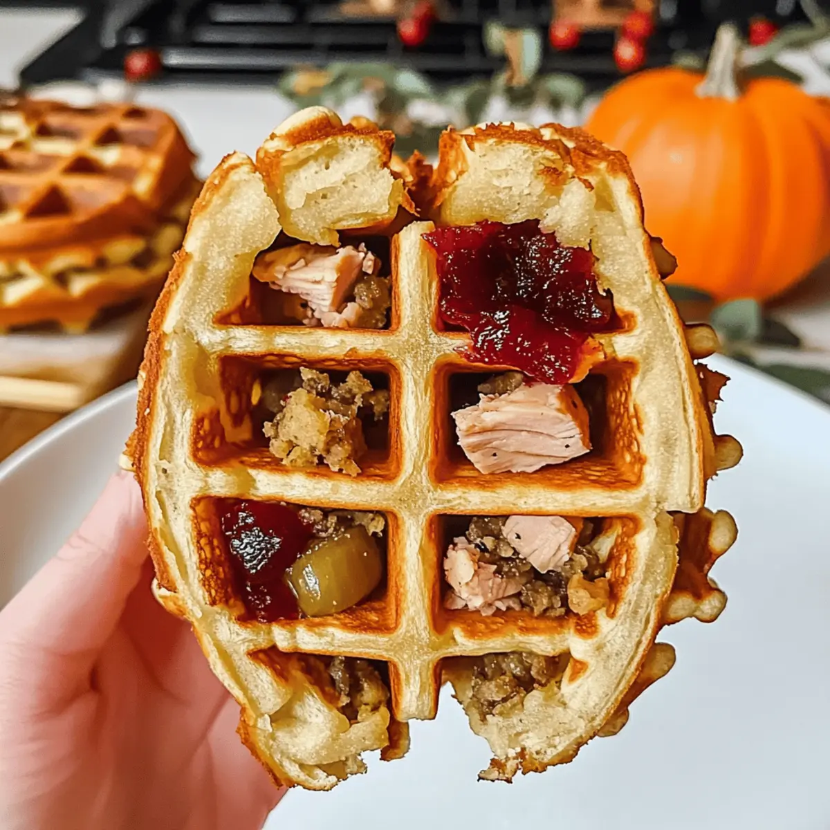 Thanksgiving Stuffed Waffles