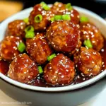 Sweet Gochujang Meatballs Appetizer