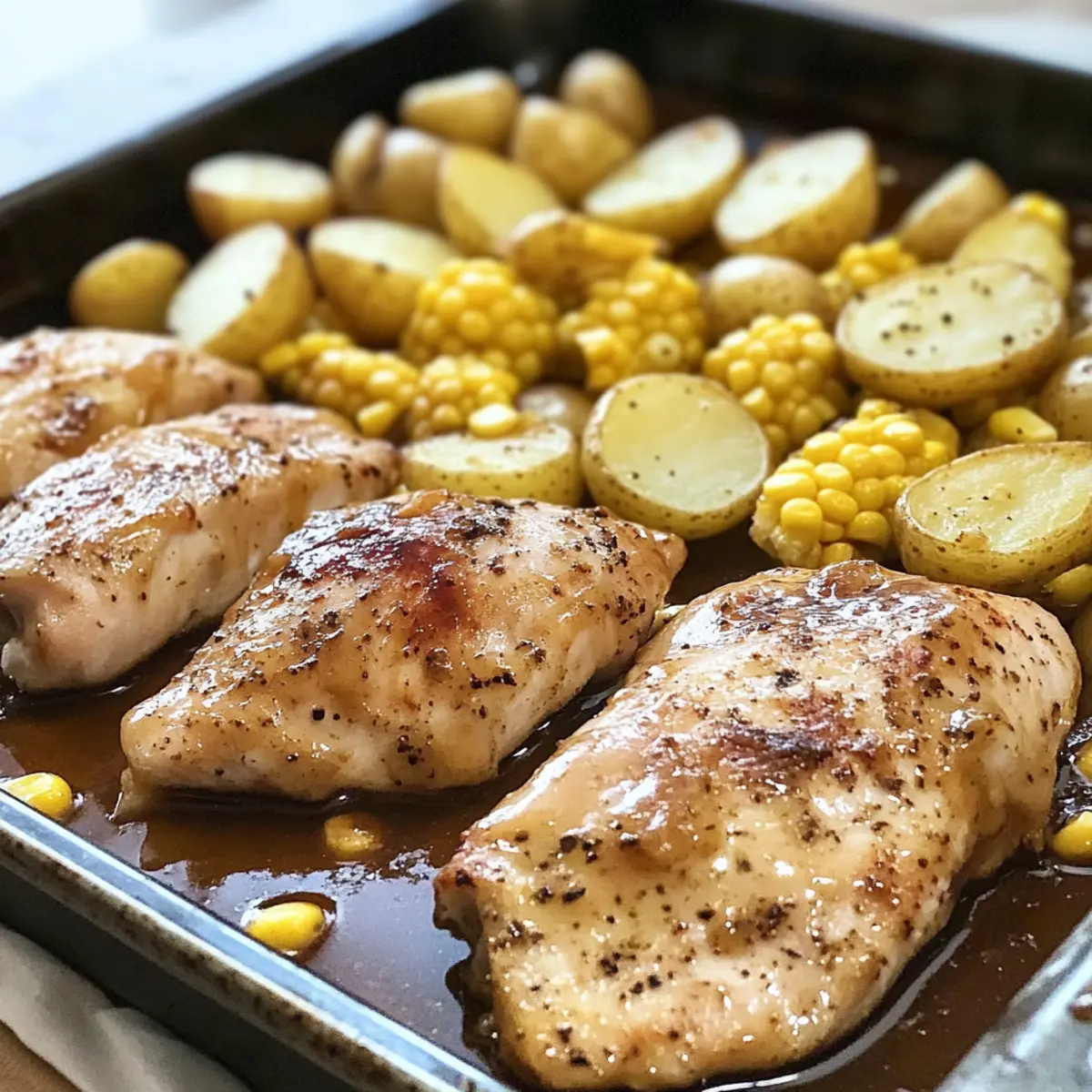 Honey Mustard Chicken Sheet Pan Dinner